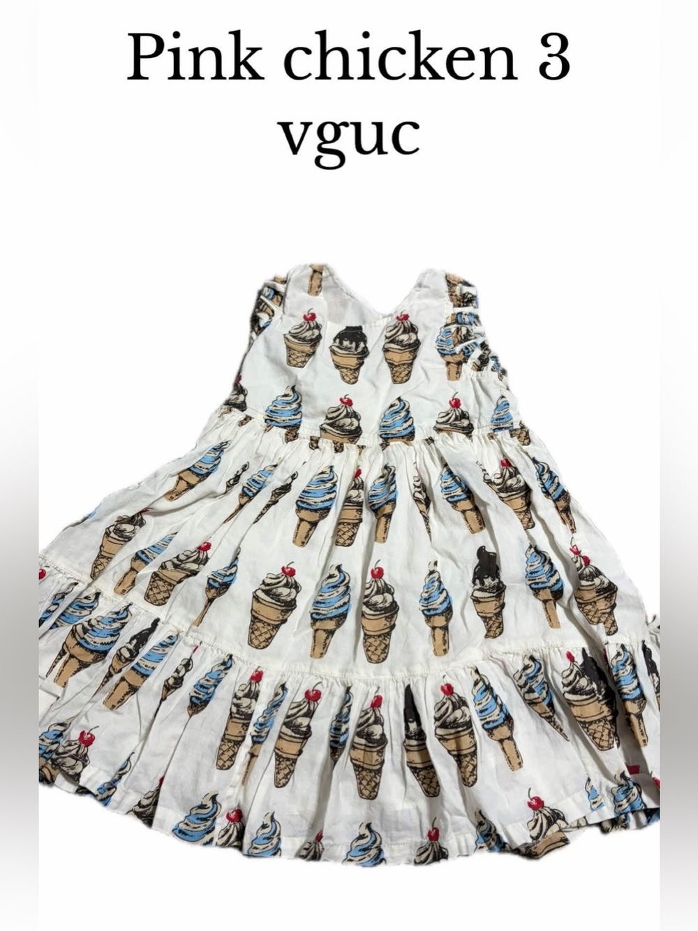 Pink chicken 3 ice cream dress